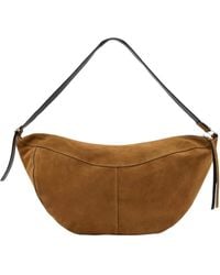AllSaints - Goat Suede Esme Cross-Body Bag - Lyst