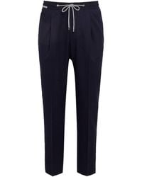 Corneliani - Virgin Wool Drawstring Trousers - Lyst