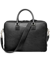 Aspinal of London - Leather Mount Street Briefcase Bag - Lyst