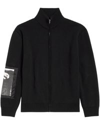 Balenciaga - Wool Artwork Patch Zip-Up Jacket - Lyst