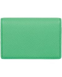 Smythson - Leather Panama Folded Card Holder - Lyst