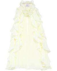 McQueen - Silk Ruffle Blouse - Lyst
