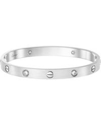 Cartier - Brushed And Diamond Love Bangle - Lyst