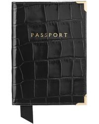 Aspinal of London - Croc-Embossed Passport Cover - Lyst
