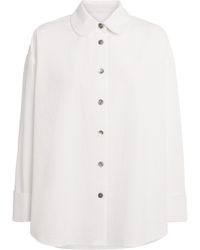 Nomadissem - Seersucker Cotton Oversized Shirt - Lyst