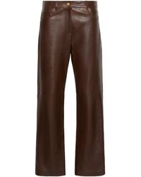 Max Mara - Leather Straight Trousers - Lyst