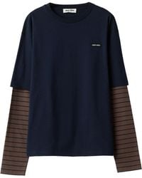 Miu Miu - Cotton Long-Sleeve T-Shirt - Lyst