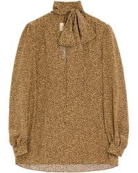 Valentino - Silk Cheetah-Print Shirt - Lyst