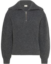 Weekend by Maxmara - Virgin-Wool Quarter-Zip Sweater - Lyst