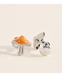 Babette Wasserman - Rhodium-Plated Mushroom Cufflinks - Lyst