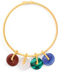 Timeless Pearly - Gold-plated Doughnut-charm Hoop Necklace - Lyst