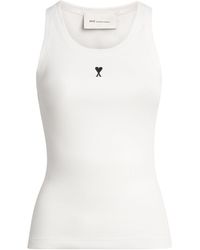 Ami Paris - Cotton Ami De Coeur Tank Top - Lyst