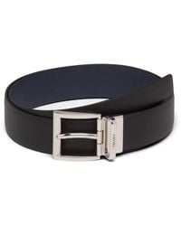 Prada - Saffiano Leather Reversible Belt - Lyst