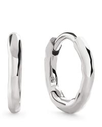 Monica Vinader - Mini Sterling Mv Siren Muse Huggie Earrings - Lyst
