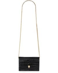 McQueen - Leather Skull Cross-Body Bag - Lyst