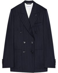 Givenchy - Wool Pinstripe Double-Breasted Blazer - Lyst
