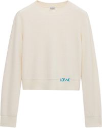Loewe - Wool-Blend Embroidered Sweater - Lyst