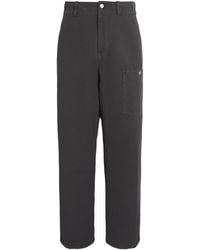 Stone Island - Slub Cotton Marina Trousers - Lyst