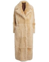 Nour Hammour - Shearling Evita Long Coat - Lyst