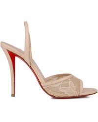 Christian Louboutin - Miss Z Lace Sling 100 Lace Slingbacks - Lyst