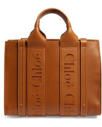 Chloé - Small Leather Woody Tote Bag - Lyst