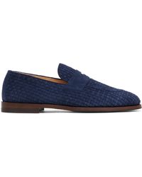 Brunello Cucinelli - Suede Woven Penny Loafers - Lyst