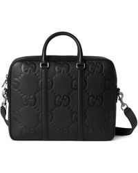 Gucci - Leather Jumbo Gg Briefcase - Lyst