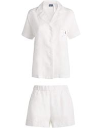 Polo Ralph Lauren - Linen-Cotton Short Pyjama Set - Lyst