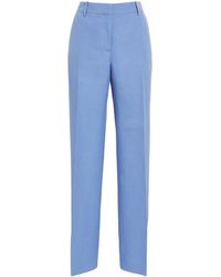 Lafayette 148 New York - Silk-Linen Wide-Leg Trousers - Lyst