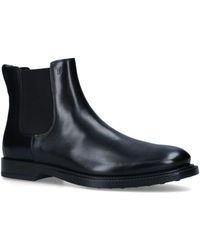 Tod's - Leather Stivaletto Chelsea Boots - Lyst