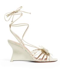 Zimmermann - Leather Orchid Wedge Sandals 85 - Lyst
