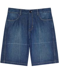 Givenchy - Folded-Effect Couture Seam Denim Shorts - Lyst