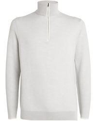 Sease - Wool-cashmere Quarter-zip Sweater - Lyst