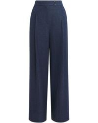 Eleventy - Linen-Wool-Silk-Blend Pleated Trousers - Lyst