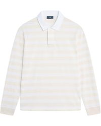 dunhill - Cotton-Cashmere Stripe Polo Shirt - Lyst