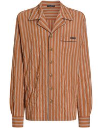 Dolce & Gabbana - Crinkled Striped Vanity Shirt - Lyst