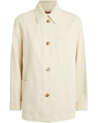 Max Mara - Cotton-linen Shirt Jacket - Lyst