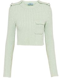 Prada - Cashmere-wool Utility Sweater - Lyst