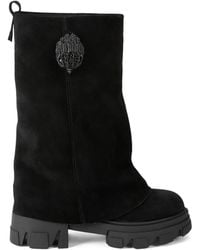 Kurt Geiger - Suede Stomp Foldover Boots 50 - Lyst