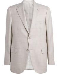 Brioni - Wool-Silk Check Ravello Blazer - Lyst