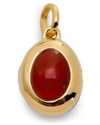 Monica Vinader - Vermeil And Onyx January Birthstone Locket - Lyst