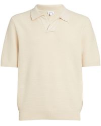 Sunspel - Egyptian Cotton Knitted Polo Shirt - Lyst