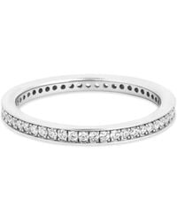 Astrid & Miyu - Rhodium-Plated Crystal Stacking Ring - Lyst