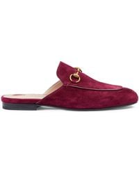 Gucci - Suede Princetown Slippers - Lyst