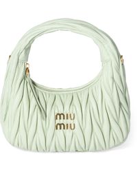 Miu Miu - Small Matelassé Lambskin Wander Top-Handle Bag - Lyst