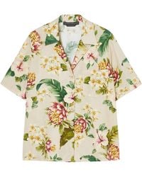 Marina Rinaldi - Linen-Cotton Floral Braies Shirt - Lyst