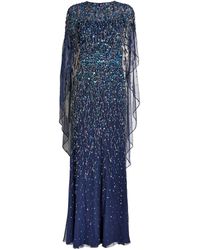 Jenny Packham - Embellished Delphine Cape Gown - Lyst
