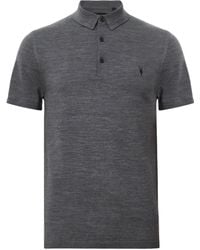 AllSaints - Merino Wool Mode Polo Shirt - Lyst