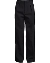CASABLANCA - Wool Stripe-Side Pleated Trousers - Lyst