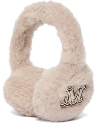 Max Mara - Camel Wool-Silk Monogram Earmuffs - Lyst